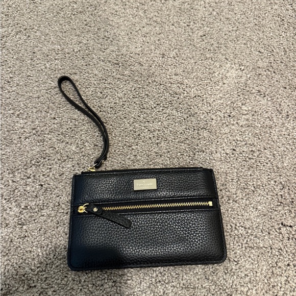 Kate Spade Black Wristlet with Gold Accents - Picture 1 of 3